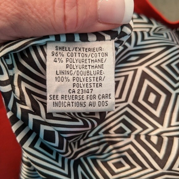 Talbots coral orange/pink long double breasted trench coat, lined size 6 - Picture 6 of 6